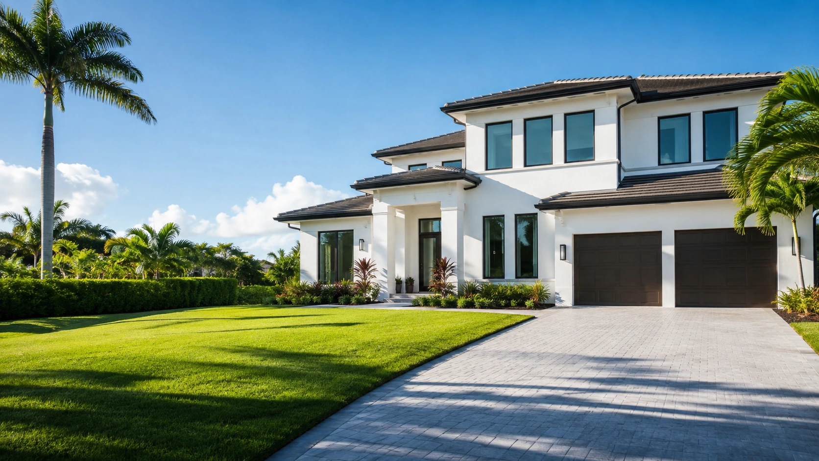 Beautiful South Florida home with spotless windows and tropical landscaping